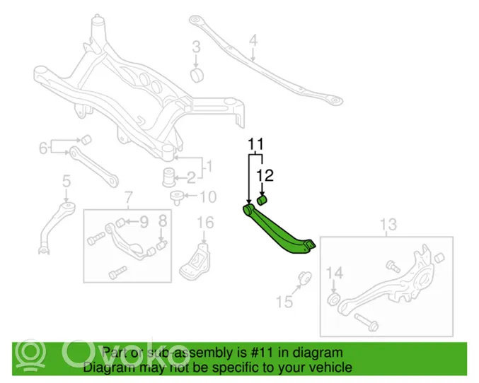 Subaru Legacy Braccio di controllo sospensione posteriore 20250AE01A