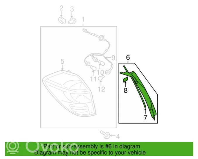 Subaru Legacy Moulure de garniture de feu arrière / postérieur 84953AG08B