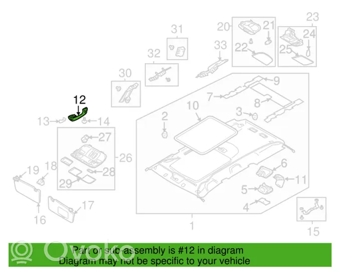 Subaru Outback Poignée intérieur plafond 92041AG010OR