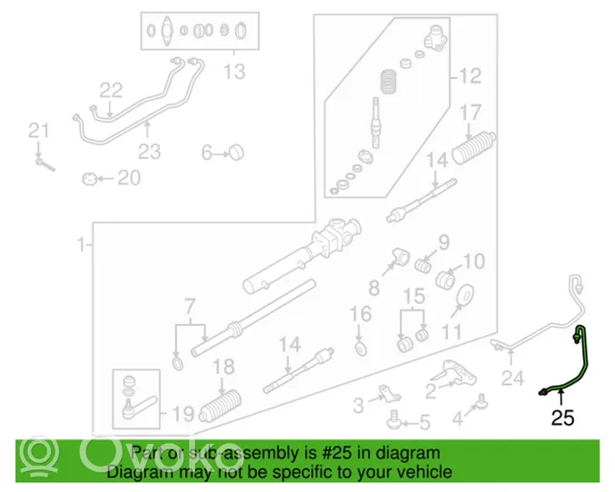 Subaru Legacy Tuyau de direction assistée 34114AG04A