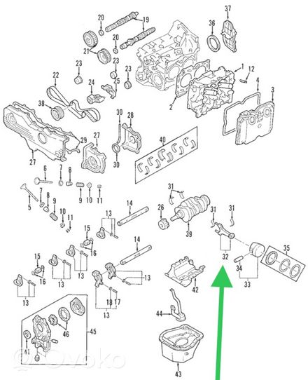 Subaru Legacy Bielle moteur 12100AA130