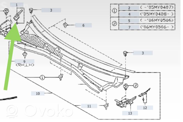 Subaru Legacy Podszybie przednie 91423AG000