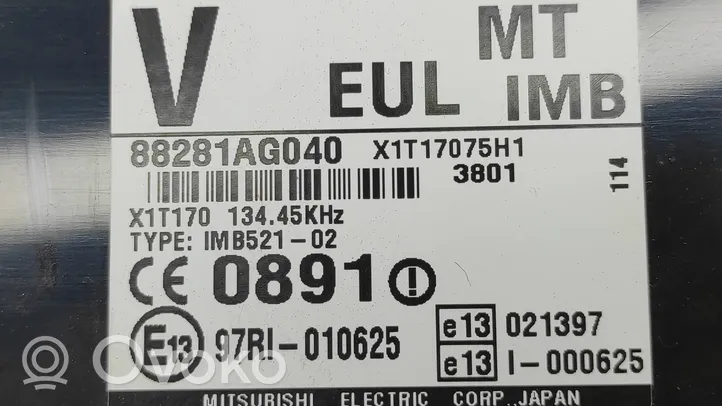 Subaru Outback Kit centralina motore ECU e serratura 22611AH850