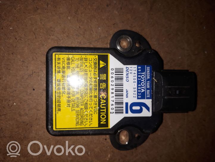 Toyota RAV 4 (XA30) Capteur de vitesse de lacet d'accélération ESP 8918348030