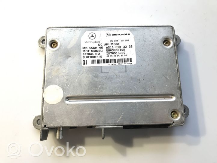 Mercedes-Benz R W251 Bluetoothin ohjainlaite/moduuli A2118703226