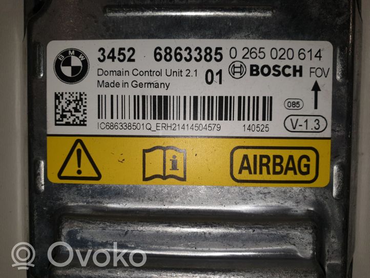 BMW 3 F30 F35 F31 Centralina/modulo airbag 6863385