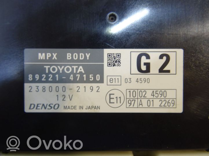 Toyota Prius (XW30) Citu veidu vadības bloki / moduļi 8922147150