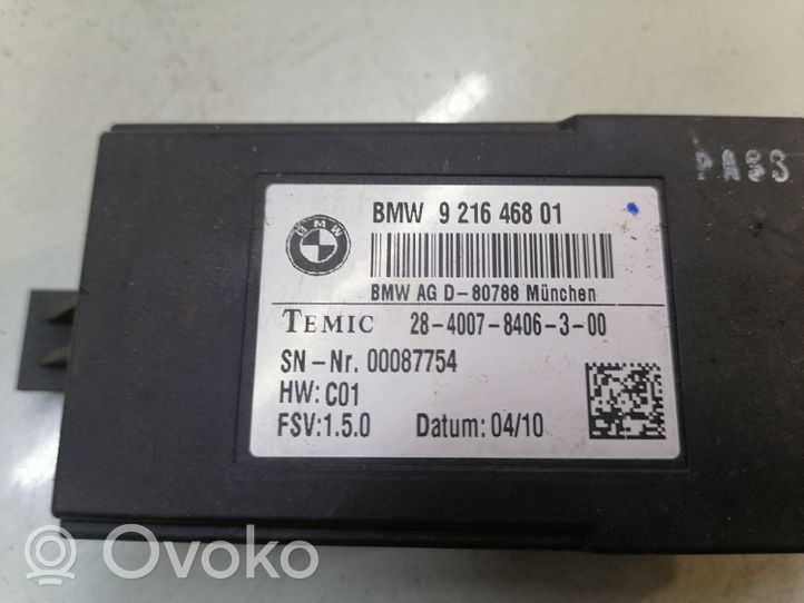 BMW 5 F10 F11 Istuimen lämmityksen rele 9216468