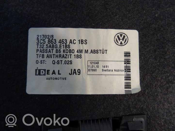 Volkswagen PASSAT B7 Trunk/boot floor carpet liner 3C5863463AC