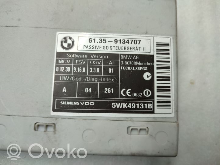 BMW X5 E70 Moduł / Sterownik systemu uruchamiania bezkluczykowego 9134707