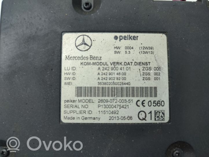 Mercedes-Benz GLK (X204) Telefono valdymo blokas A2429004101