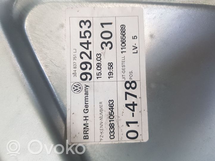 Volkswagen PASSAT B5 Etuikkunan nostomekanismi ilman moottoria 3B4837755D36