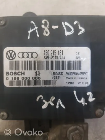 Audi A8 S8 D3 4E Moduł sterowania ładowania akumulatora 4E0915181