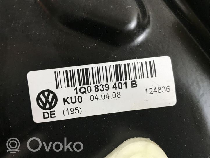 Volkswagen Eos Mechanizm podnoszenia szyby tylnej bez silnika 1Q0839401B