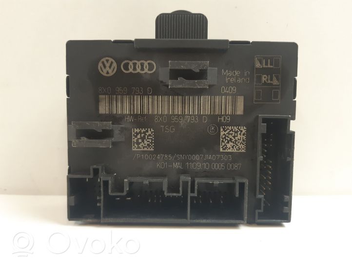 Audi A1 Oven ohjainlaite/moduuli 8X0959793D