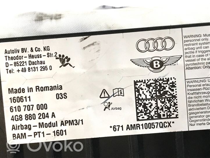 Audi A7 S7 4G Matkustajan turvatyyny 4G8880204A