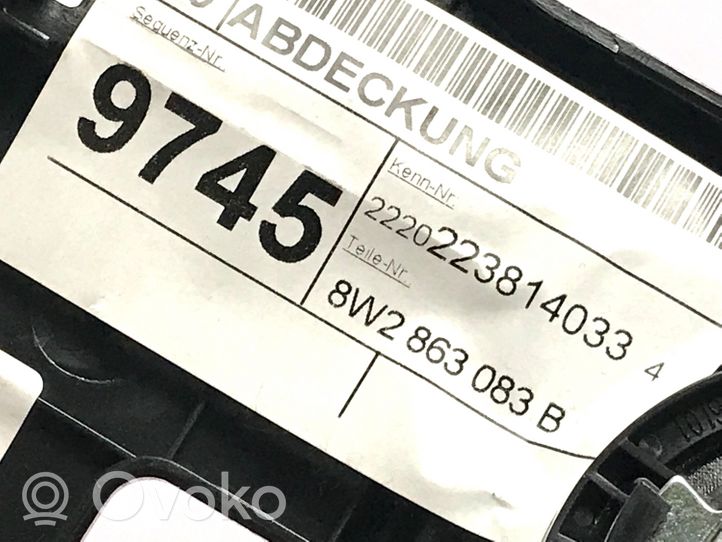 Audi A4 S4 B9 8W Panelės apdailos skydas (apatinis) 8W2863083B