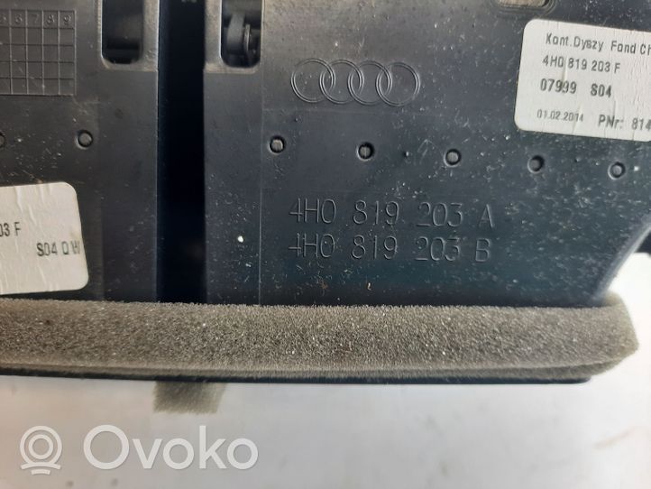 Audi A8 S8 D4 4H Kratka nawiewu tylna tunelu środkowego 4H0819203A