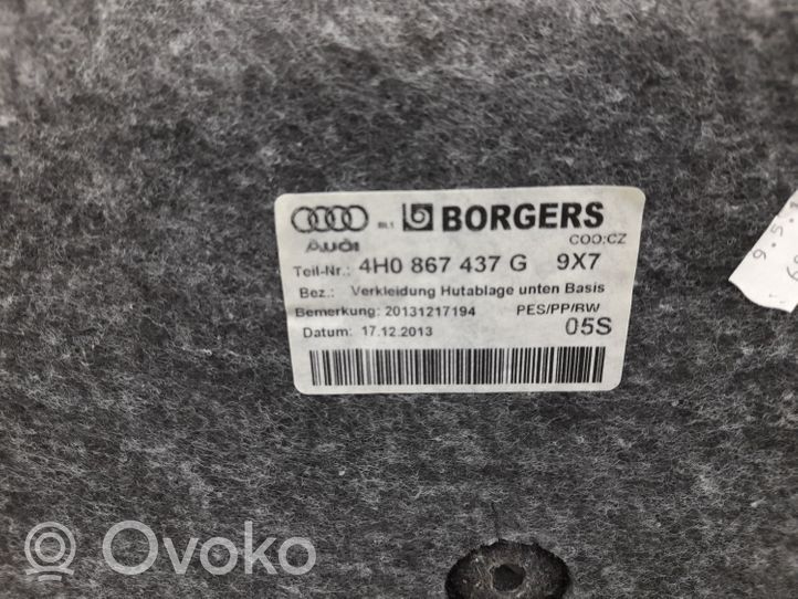 Audi A8 S8 D4 4H Cloison de coffre 4H0867437G