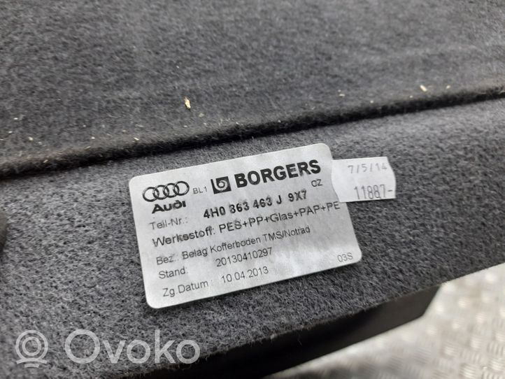 Audi A8 S8 D4 4H Tappeto di rivestimento del fondo del bagagliaio/baule 4H0363463J