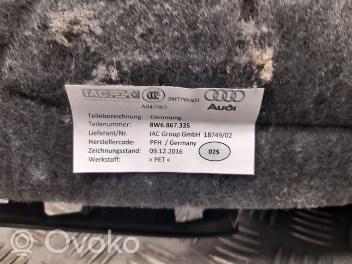 Audi A5 Osłona górna fotela tylnego 8W6867335