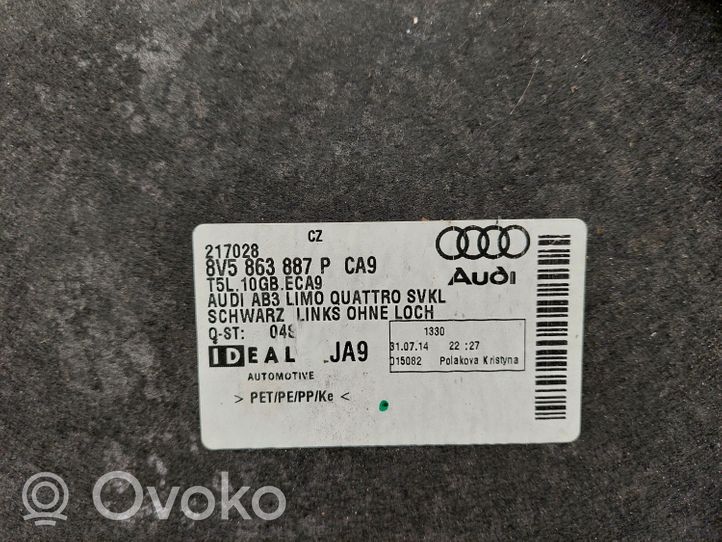 Audi A3 S3 8V Boczek / Tapicerka / bagażnika 8V5863887P