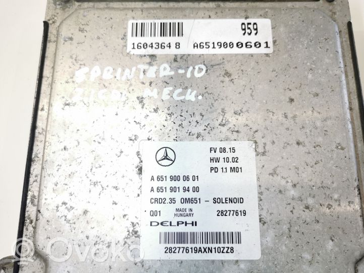 Mercedes-Benz Sprinter W906 Kit centralina motore ECU e serratura A9069004700