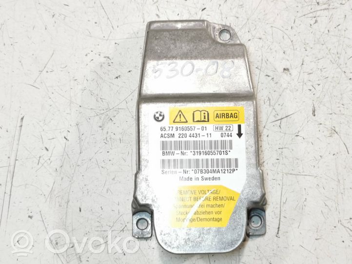 BMW 5 E60 E61 Module de contrôle airbag 9160557