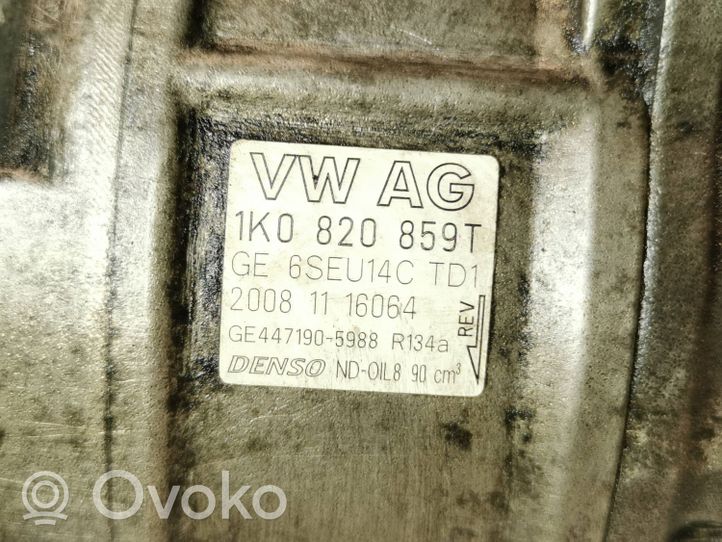 Volkswagen Scirocco Air conditioning (A/C) compressor (pump) 1K0820859T