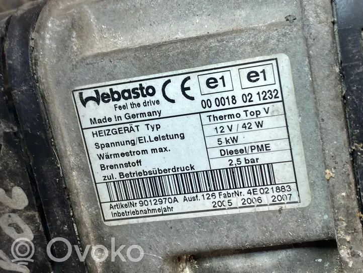 Volkswagen Caddy Webasto-lisäesilämmitin 000018021232