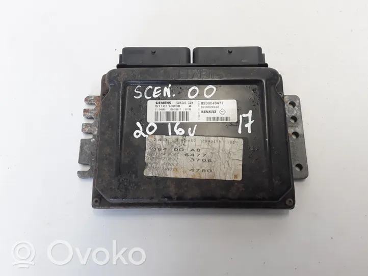 Renault Scenic I Kit centralina motore ECU e serratura 8200046477