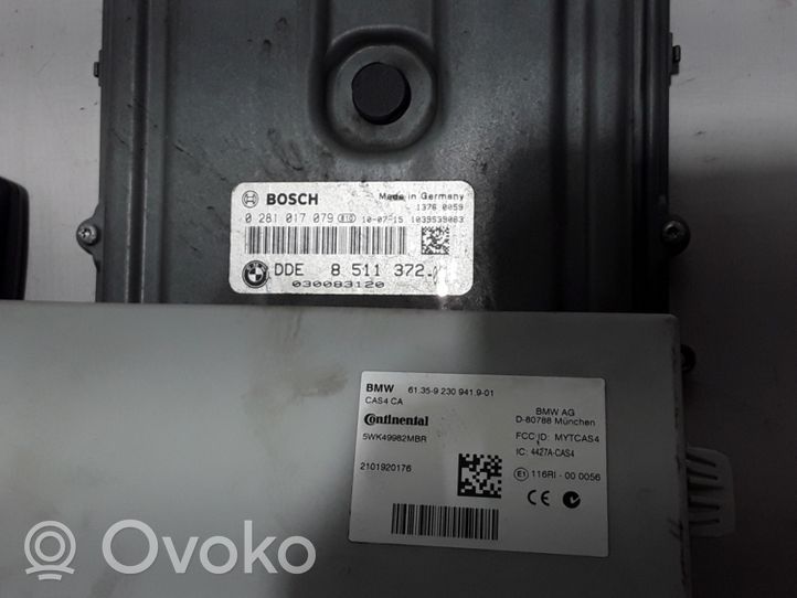 BMW 5 GT F07 Komputer / Sterownik ECU i komplet kluczy 