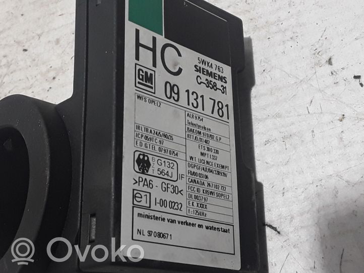 Opel Astra G Immobilizer control unit/module 09131781