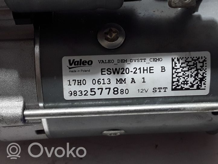 Peugeot 2008 II Starter motor 9832577880