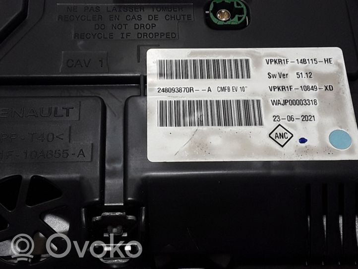 Renault Zoe Tachimetro (quadro strumenti) 248093870R