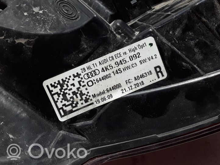 Audi A6 S6 C8 4K Galinis žibintas kėbule 4K5945092