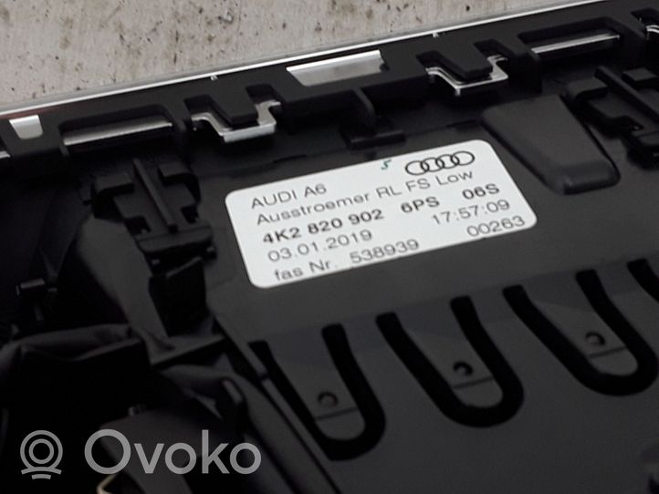 Audi A6 S6 C8 4K Kojelaudan sivutuuletussuuttimen kehys 4K0820902