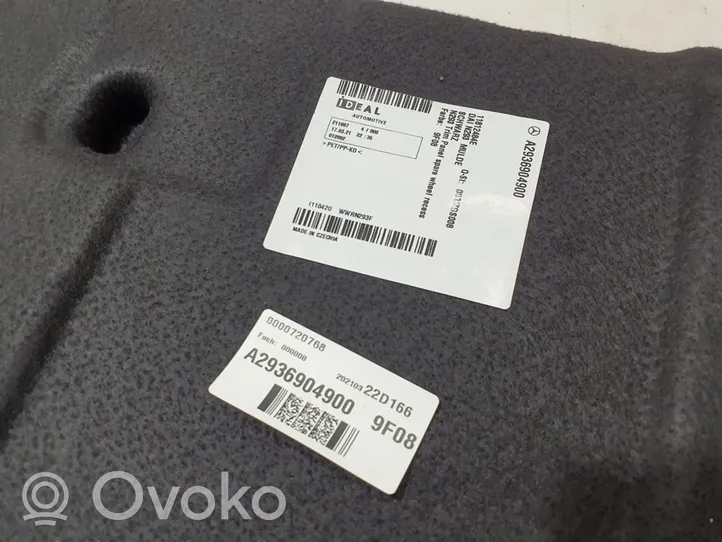 Mercedes-Benz EQC Wykładzina podłogowa bagażnika A2936904900