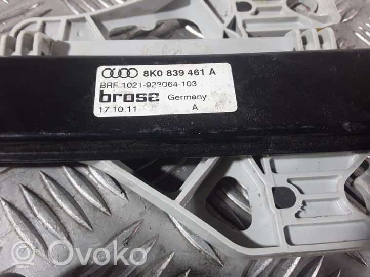 Audi A4 Allroad Takaikkunan nostomekanismi ilman moottoria 8K0839461A