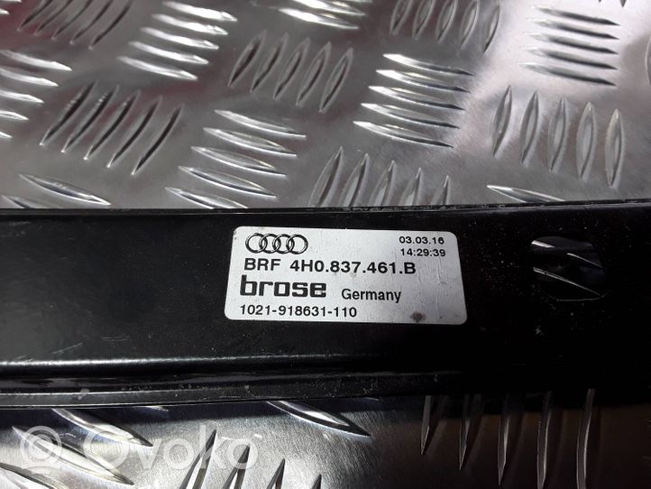 Audi A8 S8 D4 4H Mécanisme de lève-vitre avant sans moteur 4H0837461B