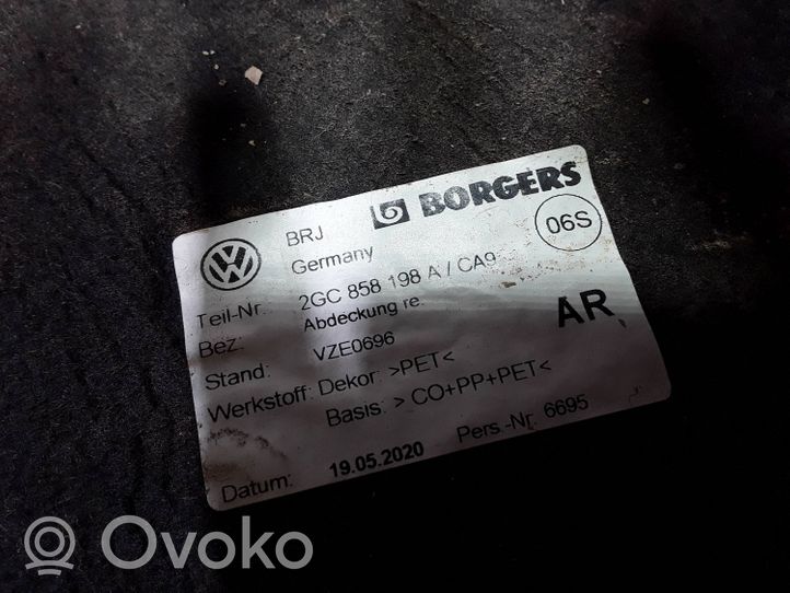 Volkswagen T-Roc Dolny panel schowka koła zapasowego 2GC858198A