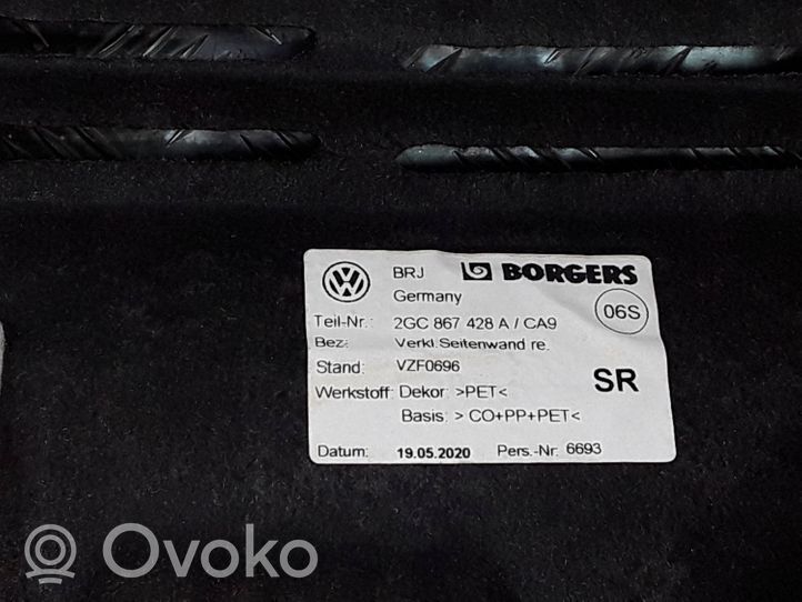 Volkswagen T-Roc Boczek / Tapicerka / bagażnika 2GC867428A