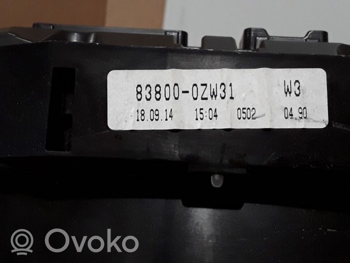 Toyota Auris E180 Compteur de vitesse tableau de bord 838000ZW31