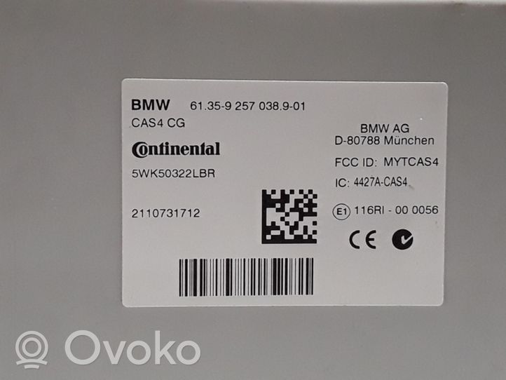 BMW 5 F10 F11 CAS-ohjainlaite/moduuli 9257038