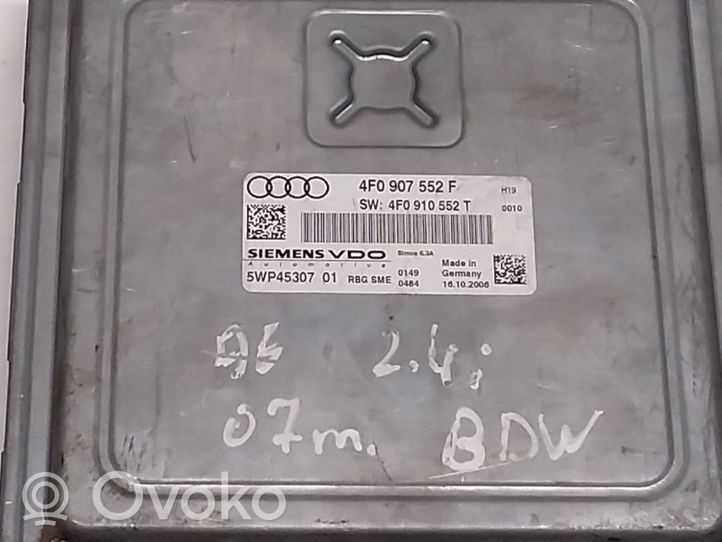 Audi A6 S6 C6 4F Moottorin ohjainlaite/moduuli 4F0907552F
