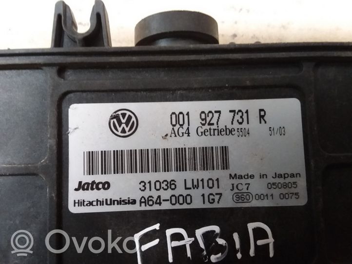 Skoda Fabia Mk1 (6Y) Pavarų dėžės valdymo blokas 001927731R