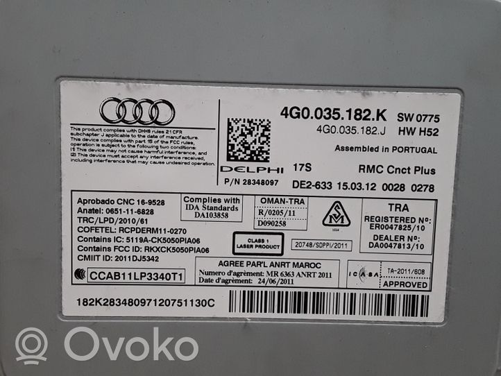 Audi A6 S6 C7 4G Panel / Radioodtwarzacz CD/DVD/GPS 4G0035182K