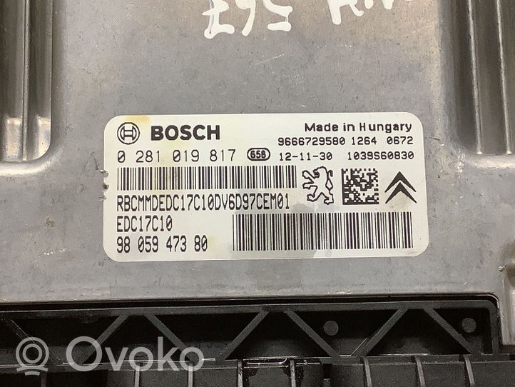 Peugeot 308 Calculateur moteur ECU 0281019817