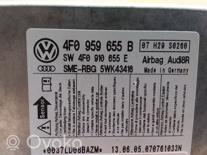 Audi A6 S6 C6 4F Module de contrôle airbag 4F0959655B