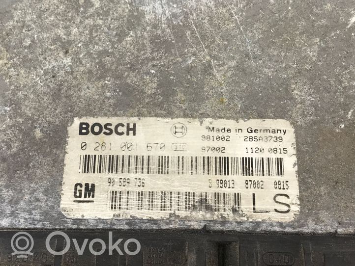 Opel Astra G Calculateur moteur ECU 0281001670